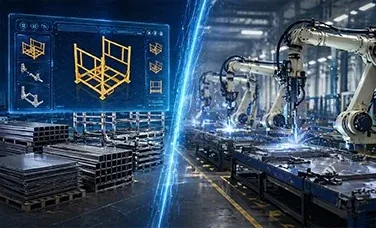 Steel Pallets for Logistics industrial detail and application view 2