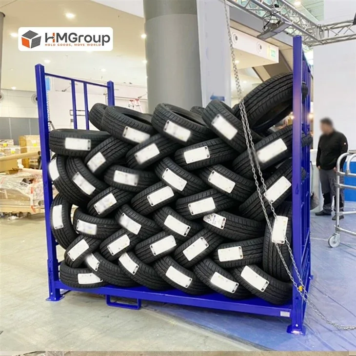 Tire Storage Pallets industrial detail and application view 3